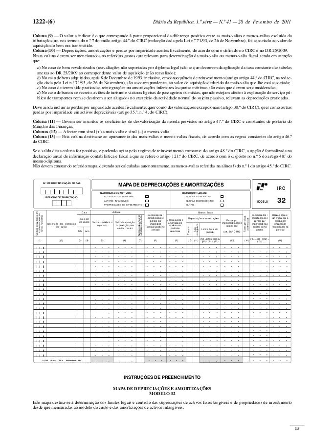 Coluna de direccao geral dos impostos diferidos