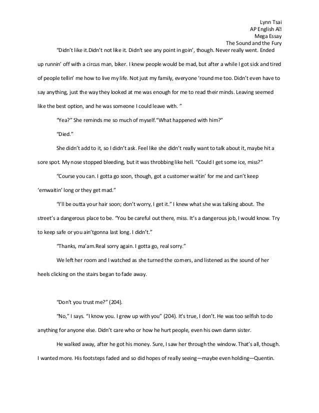 The sound and the fury essay