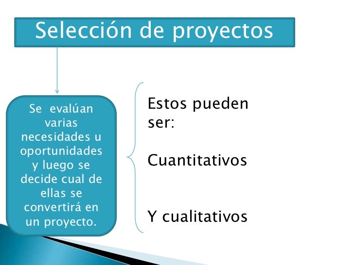 SELECCION DE PROYECTOS