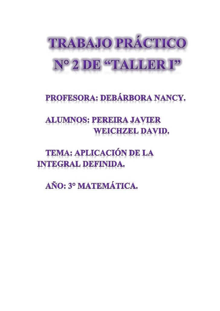 INTEGRAL DEFINIDA integral definida: