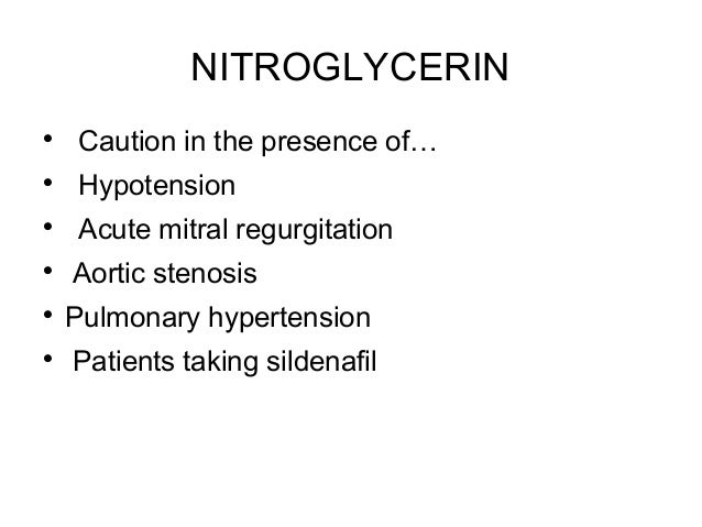 Taking viagra and nitroglycerin