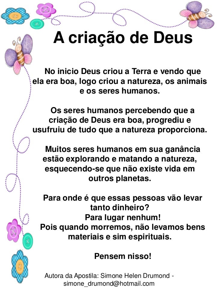 Apostila de poesias sobre o meio ambiente