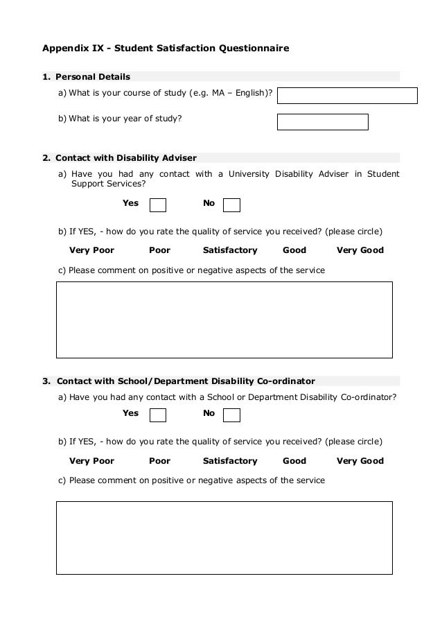 Thesis student satisfaction