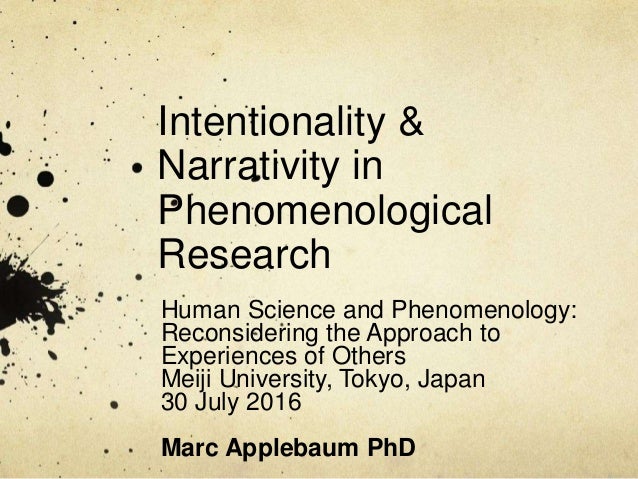 Phenomenological approach to research