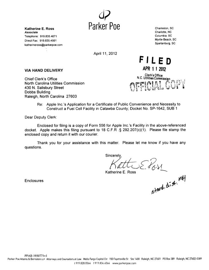 Apple's fuel cell FERC doc