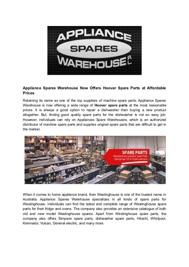 56 Off Appliance Spares Warehouse discount code May 2016