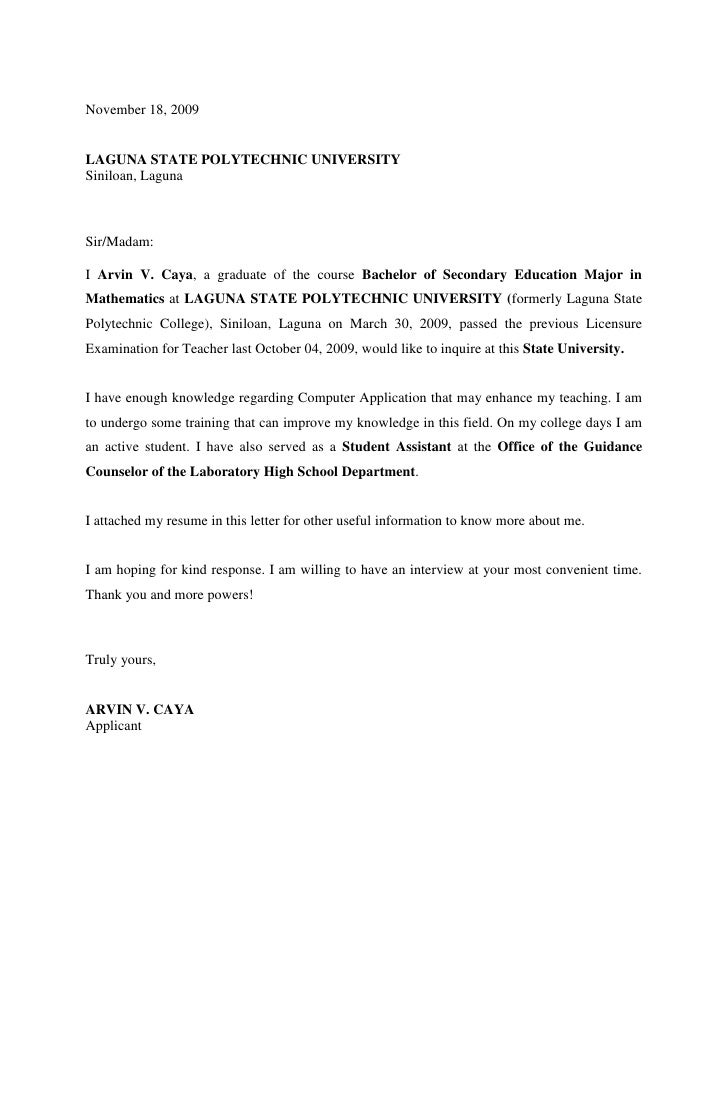 applicant letter applicant letter