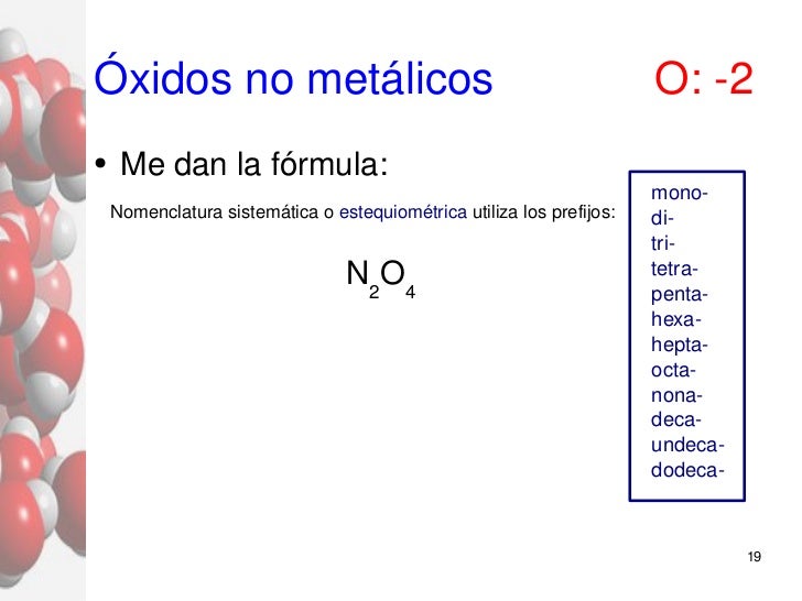 Formulacion Oxidos