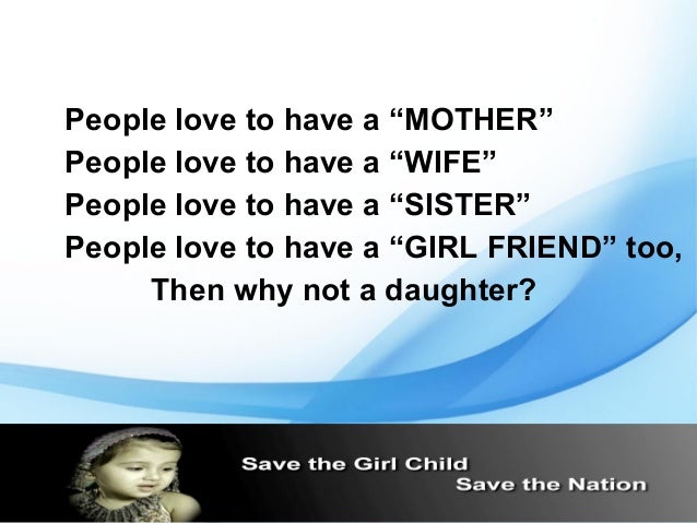 speech on save a girl child speech on save a girl child