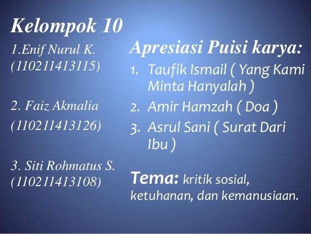 Image Result For Kumpulan Puisi Taufik Ismail Image Result For Kumpulan Puisi Taufik Ismail