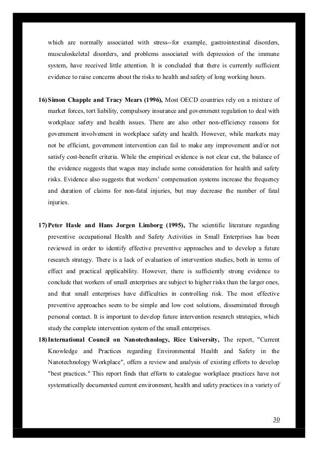 Workplace safety essay