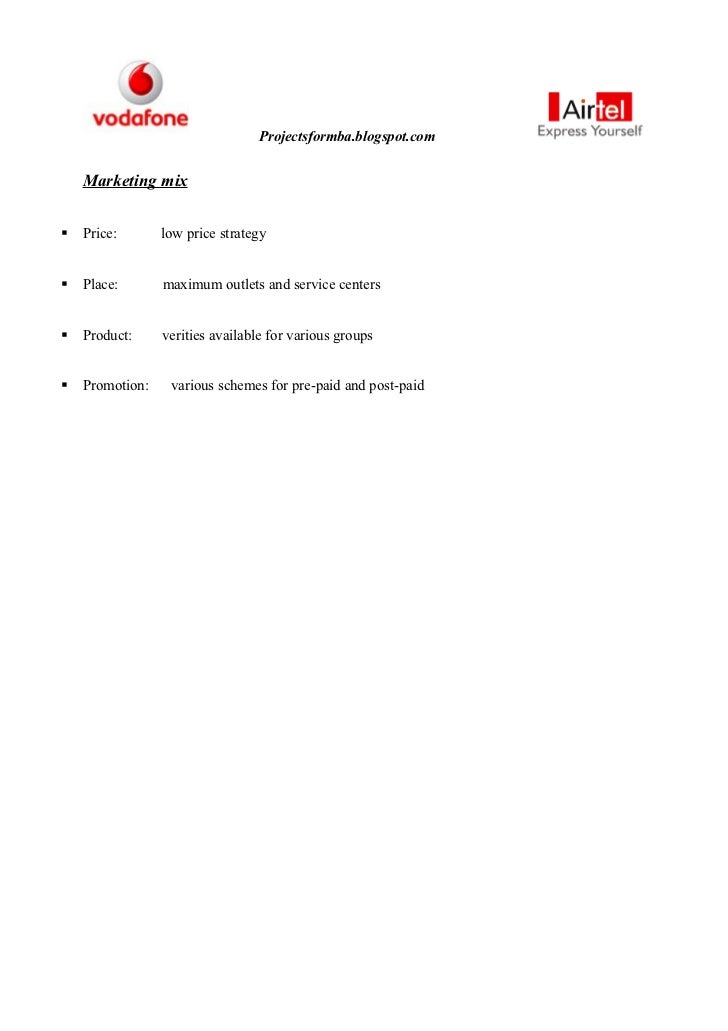 marketing strategies of vodafone marketing strategies of vodafone
