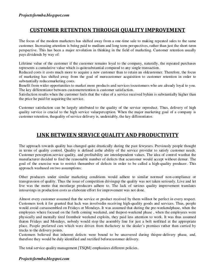 Literature review of service quality improvement - Journal of