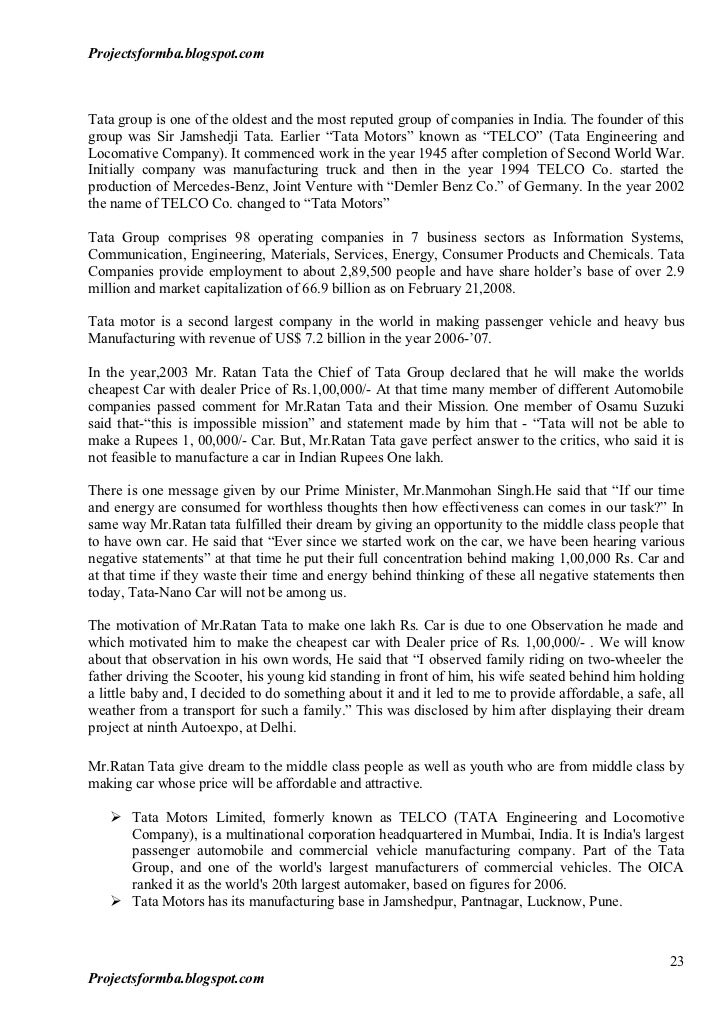 case study on tata nano project mba case study on tata nano project mba