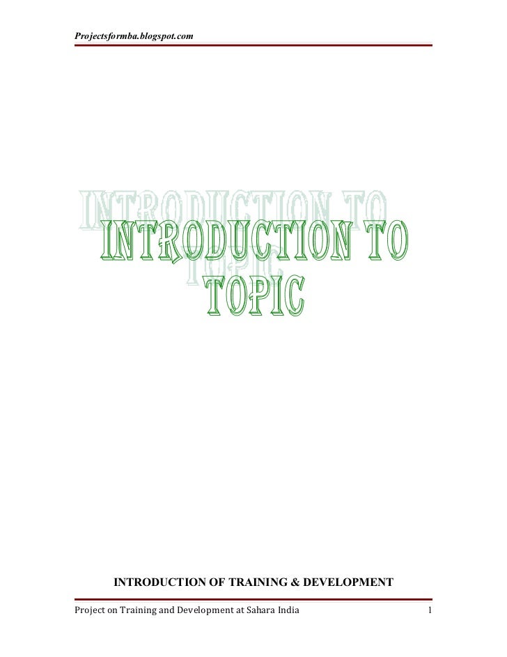 Dissertation on training