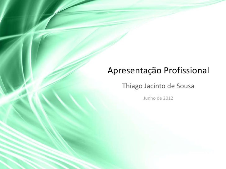 Apresentacao slide profissional