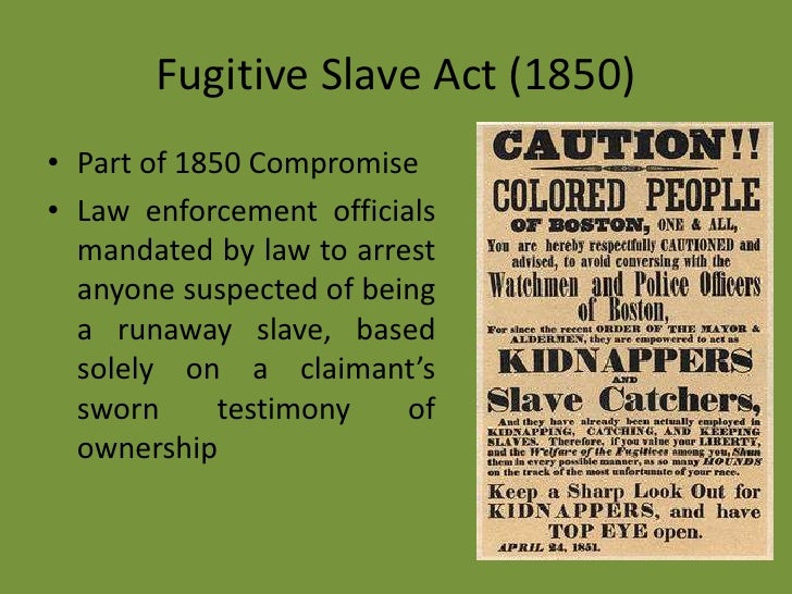 essays on the fugitive slave act essays on the fugitive slave act