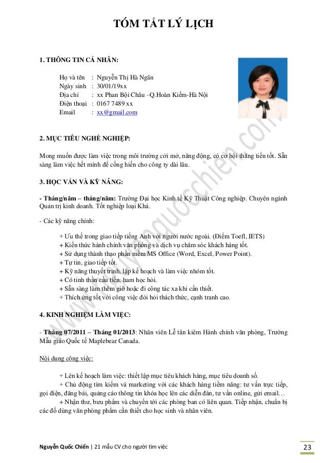 Cv Xin Viec Tieng Viet 24.