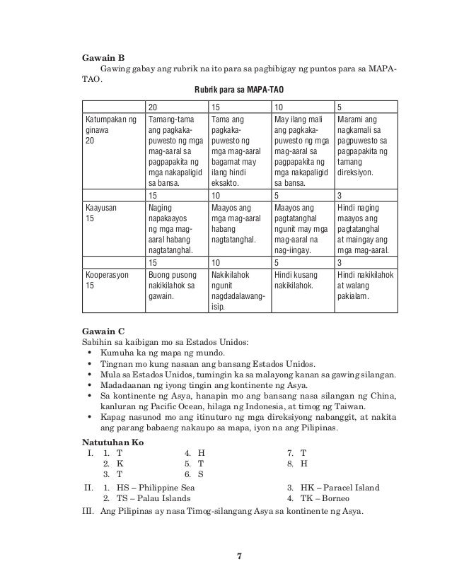 Worksheet For Grade 4 Araling Panlipunan - araling panlipunan samut