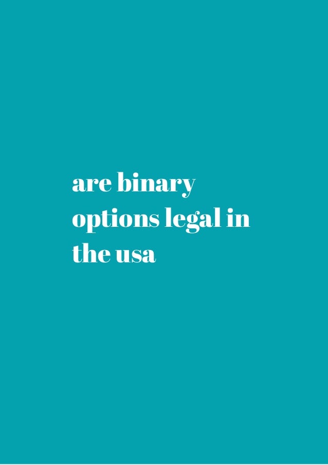 binary options usa legal