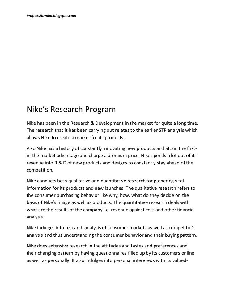 Collegenike analysis essay