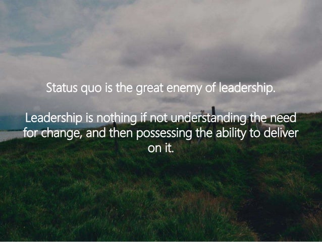 You're Not Up For Leadership Challenge