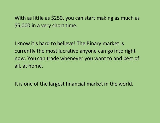 Most successful binary options strategy