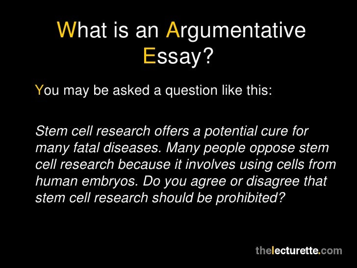 Stem Cell Research Argumentative Essay
