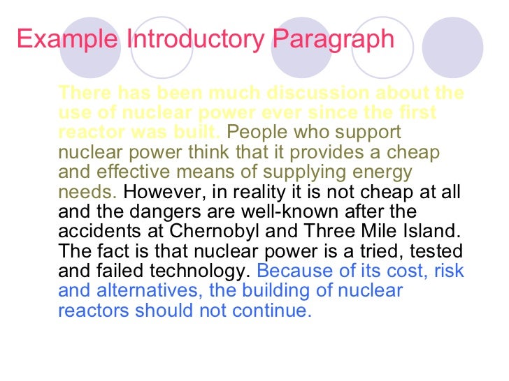 examples of a argumentative essay