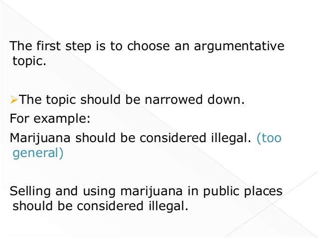 Marijuana Argumentative Essay Examples