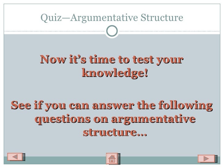 Argumentative essay quizzes