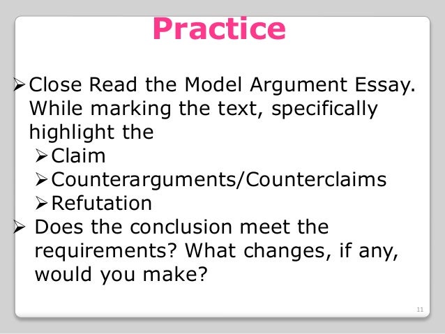 Elements of an argumentative essay powerpoint