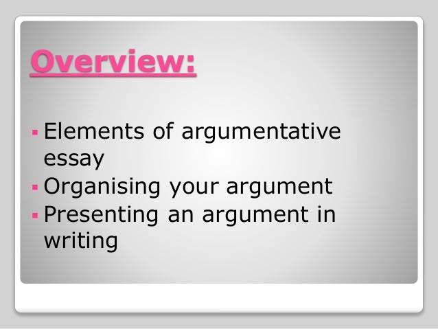 Argumentative essay powerpoint presentations