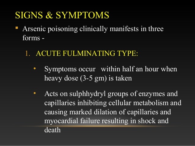 What are the Symptoms of Arsenic Poisoning? (with pictures)