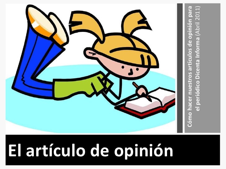 Artículo de opinión Artículo de opinión