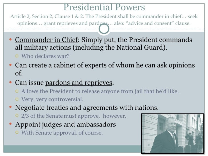 Powers Of The United States President Under