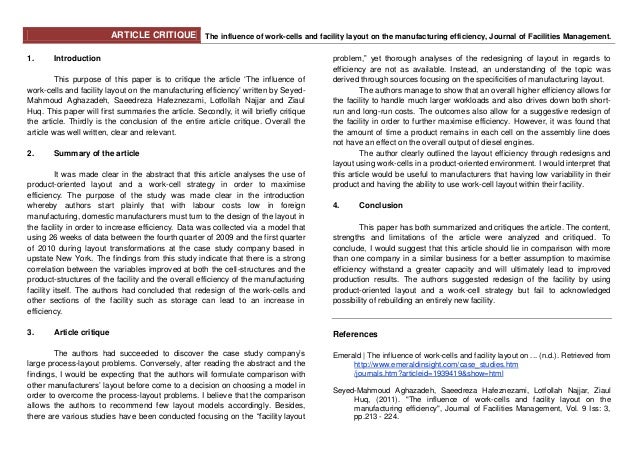 How To Write Critique Paper