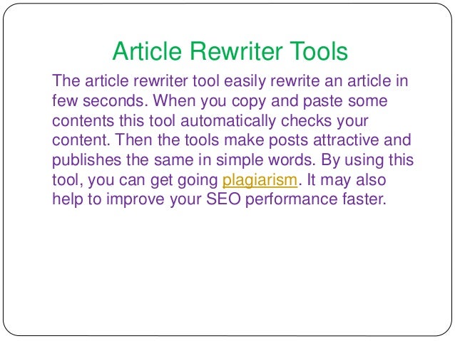 Article Rewriter: Turbo Spinner