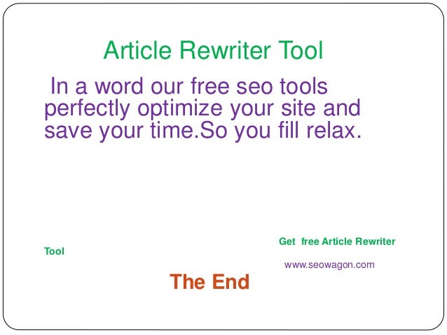 Article Rewriter Tool - Reword or Paraphrase Text Content