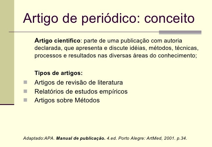 Artigo cientifico estrutura