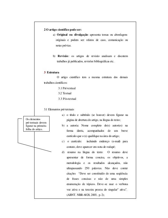 Exemplo de artigos