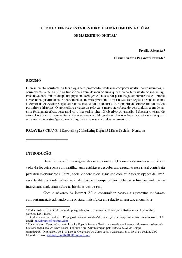 Artigo cientifico marketing de relacionamento