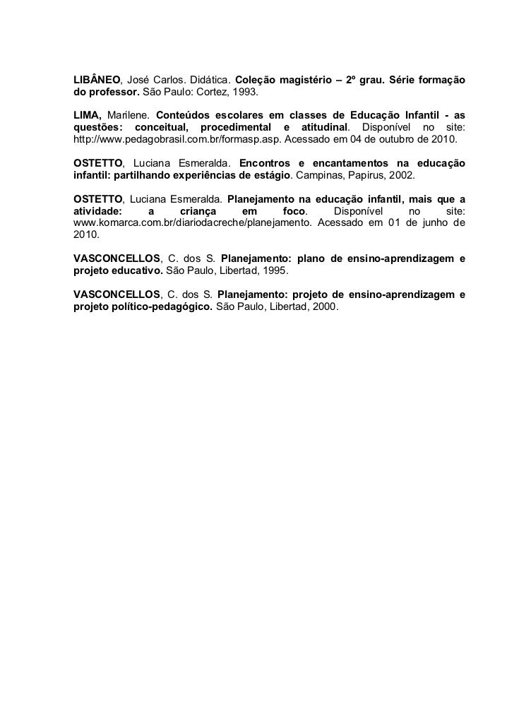 Artigo cientifico sobre educacao infantil