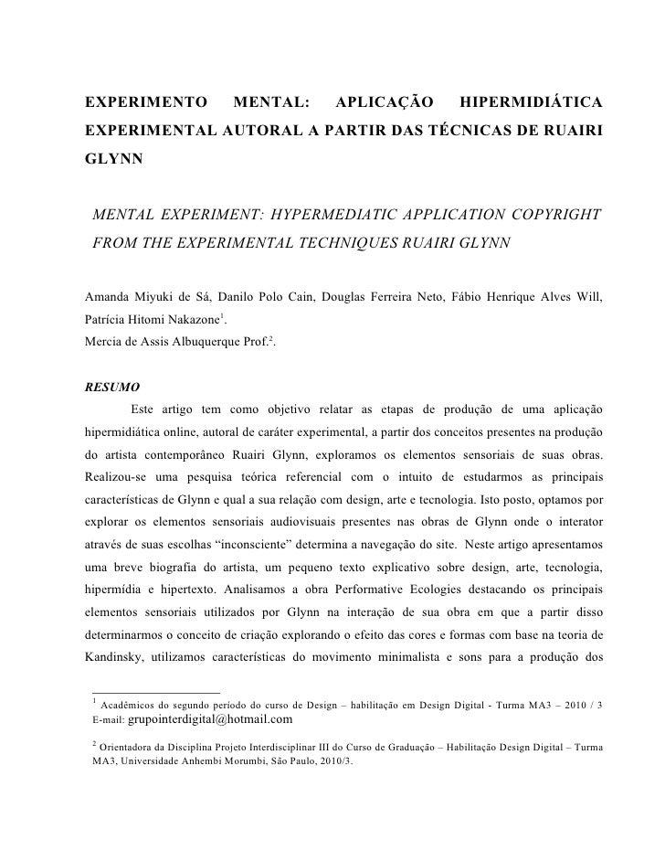Caracteristicas do artigo cientifico
