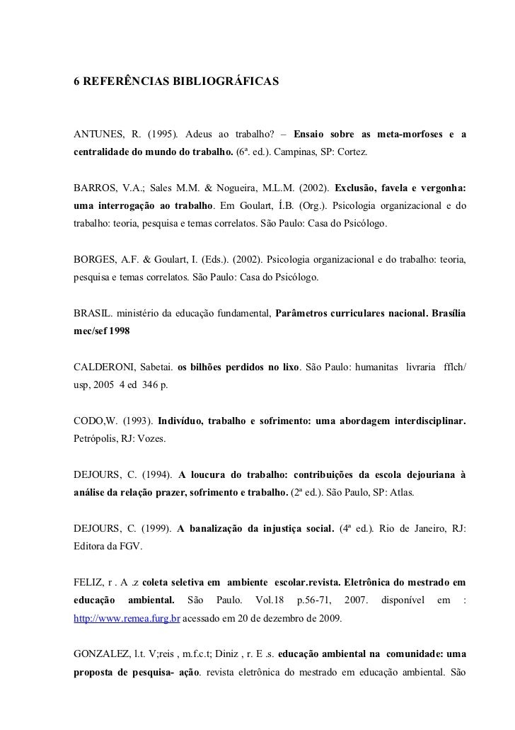 Artigo sobre lixo