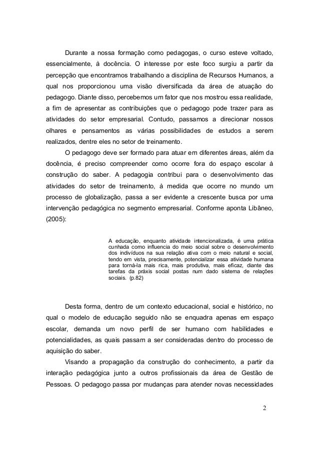 Artigo pedagogia