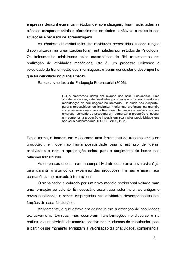 Artigo pedagogia