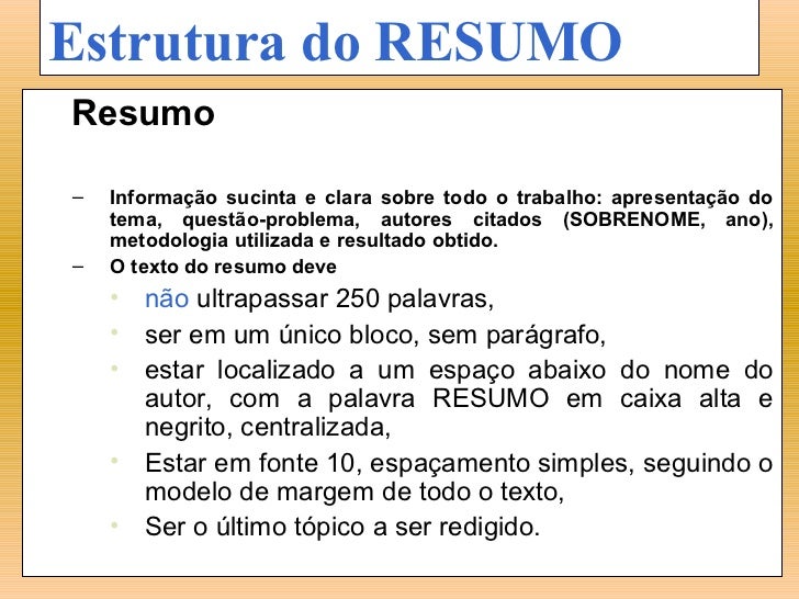 Resumo de artigo cientifico pronto