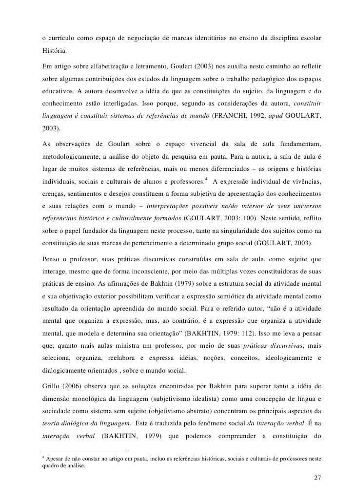 Artigo sobre letramento