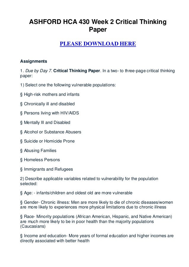 Buy a critical thinking paper
